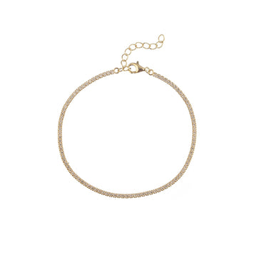 White Thin Tennis Bracelet